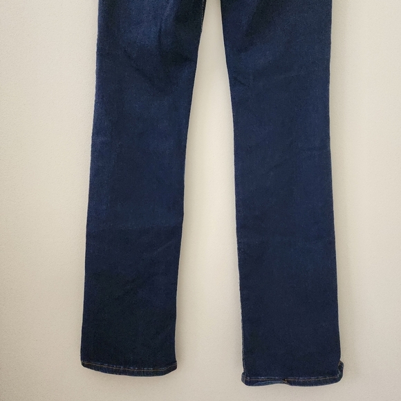 Frame Le Mini Boot High-Rise jeans in Claremore Slit blue Size 30 - Picture 10 of 14